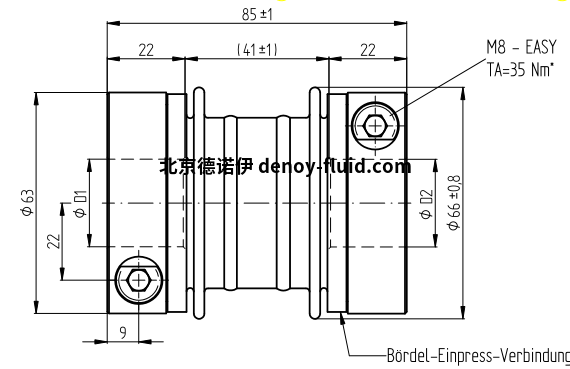 JAKOB 金属波纹管联轴器KR65